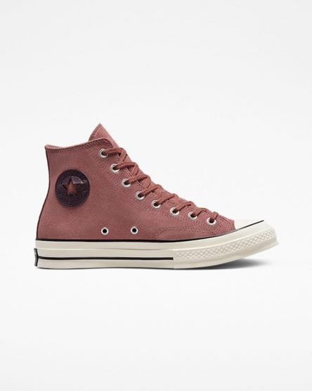 Dámské Boty Vysoké Converse Chuck 70 Semišové Vínové Černé | CZ XNIH87